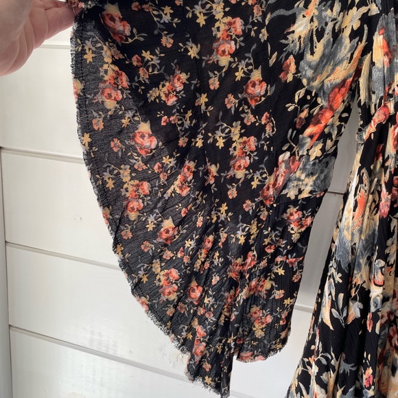 Free People Heart of Gold in Moonlight Mini Babydoll Dress Size S Boho Festival - Picture 7 of 11